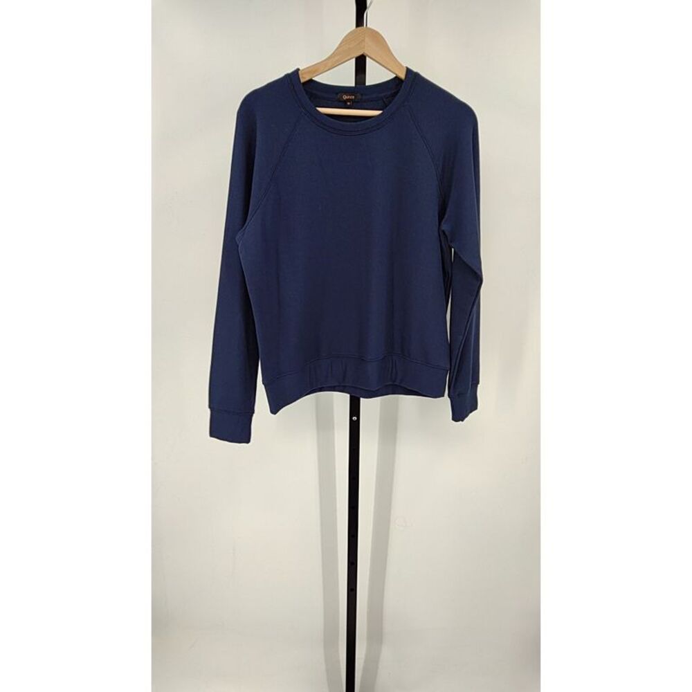 Quince Women's Navy Supersoft Fleece Crew